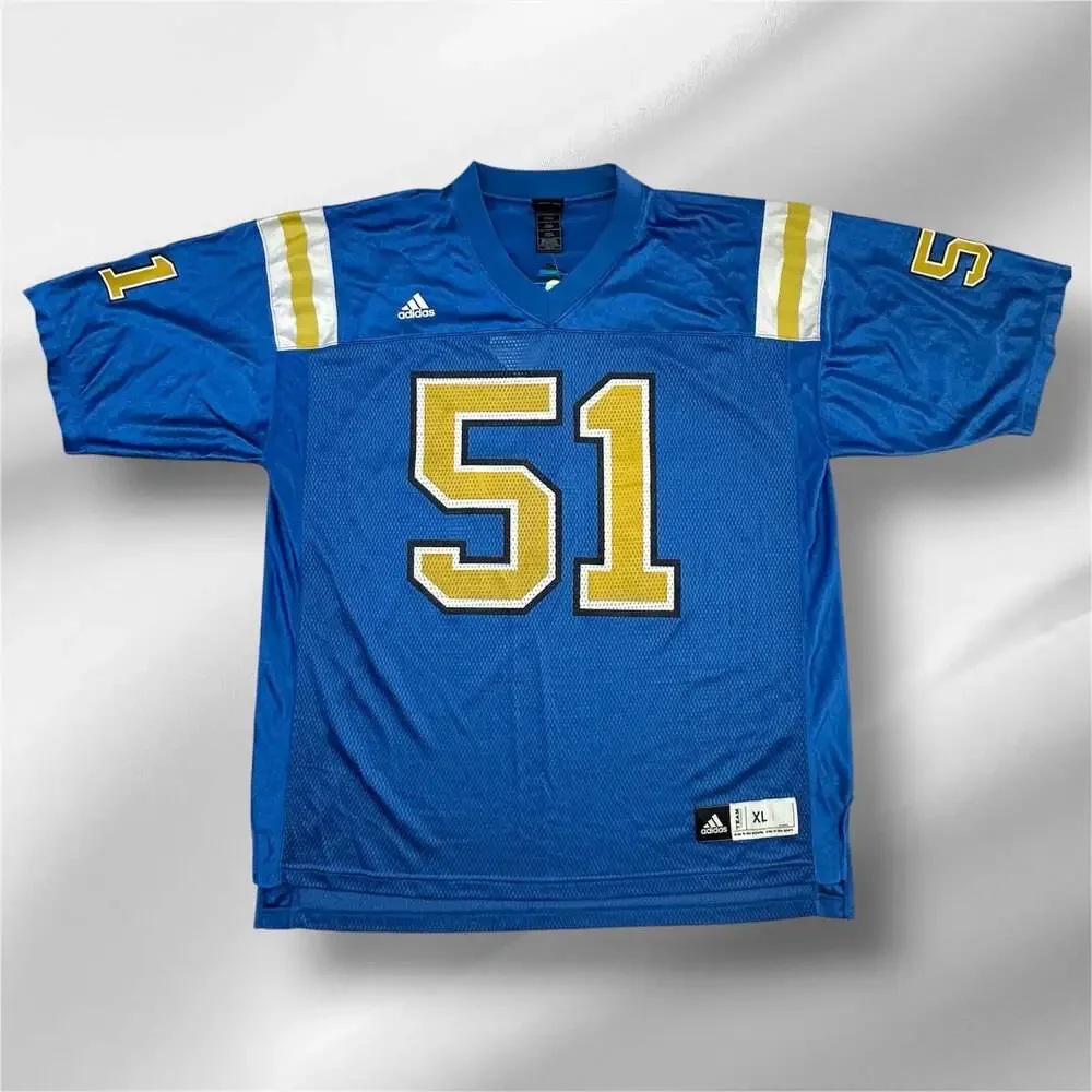 Adidas UCLA Bruins #51 NCAA Blue Football Jersey Size XL